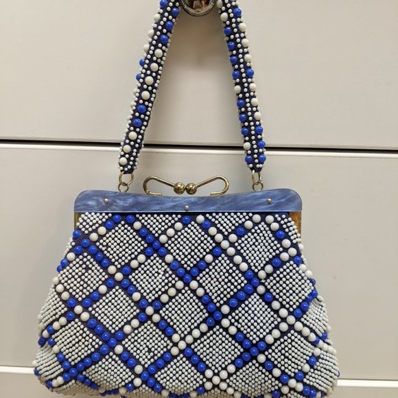 Vintage Mod Beaded Handbag - Picture 2 of 9